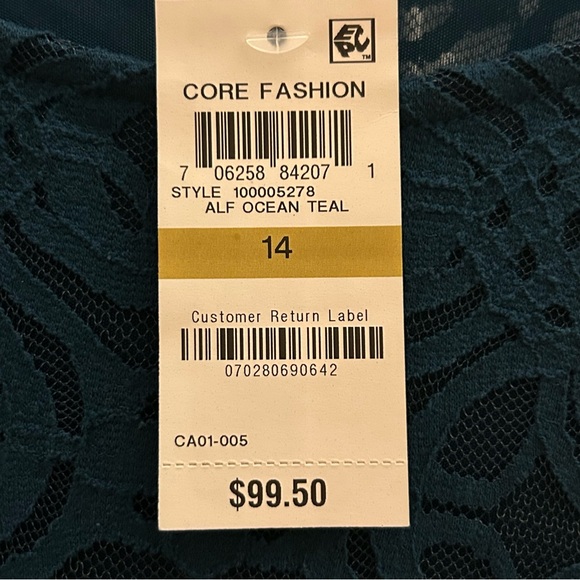 NWT Alfani Lace Cocktail Dress Size 14 - Picture 10 of 11